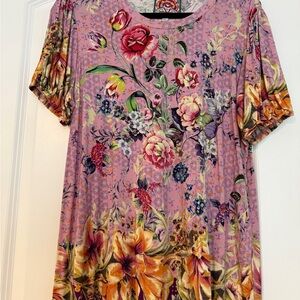 Johnny Was Floral Women's Top - Pink Multicolor